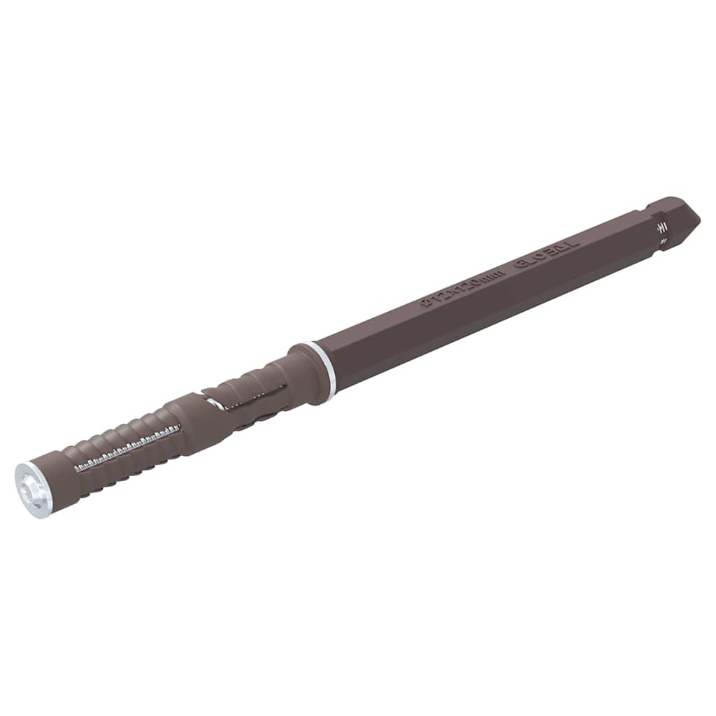 Vloeiende planken steunen 12 pcs Bruin Ø12 x 190 mm Staal