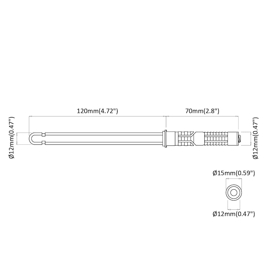 Vloeiende planken steunen 12 pcs Bruin Ø12 x 190 mm Staal