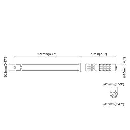 Vloeiende planken steunen 12 pcs Bruin Ø12 x 190 mm Staal