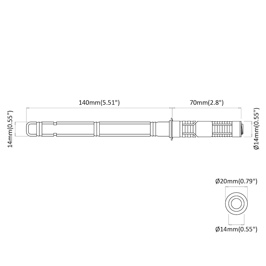 Vloeiende planken steunen 12 pcs Bruin Ø14 x 210 mm Staal