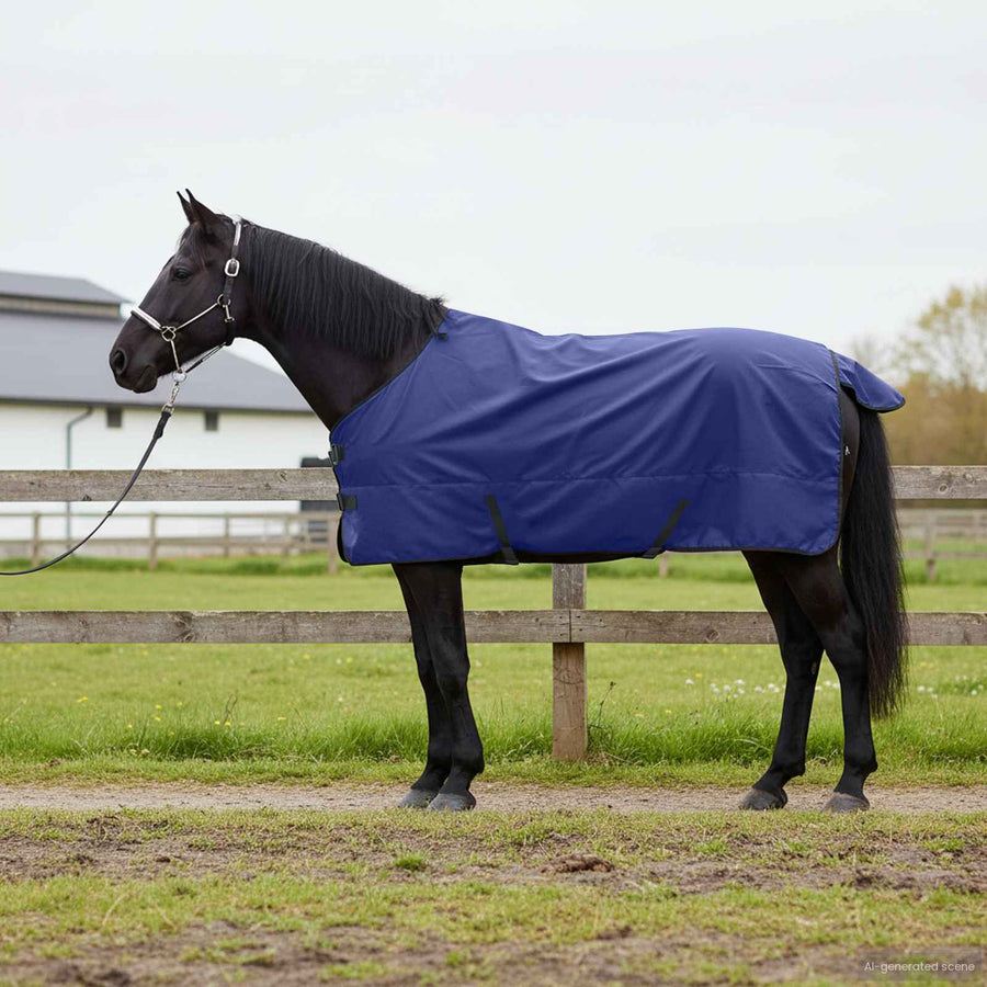 Paardendeken Donkergroen en Zwart 75 cm Polyester