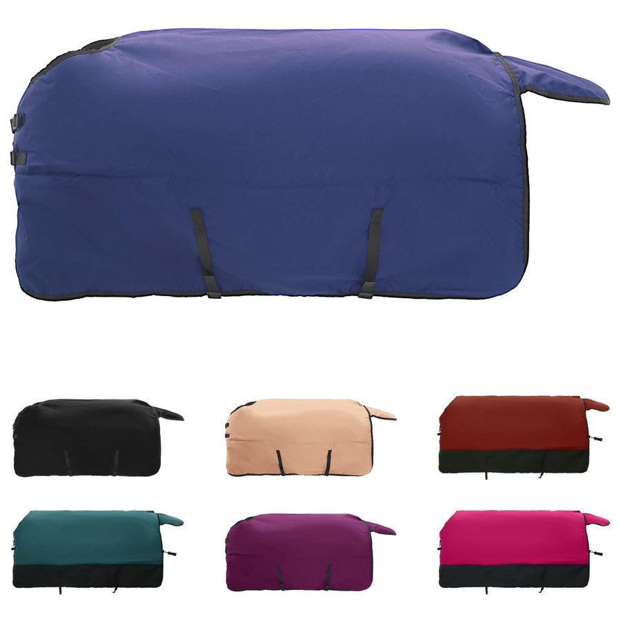 Paardendeken Donkergroen en Zwart 135 cm Polyester