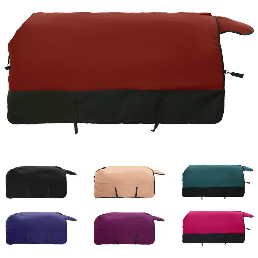 Paardendeken Donkergroen en Zwart 135 cm Polyester