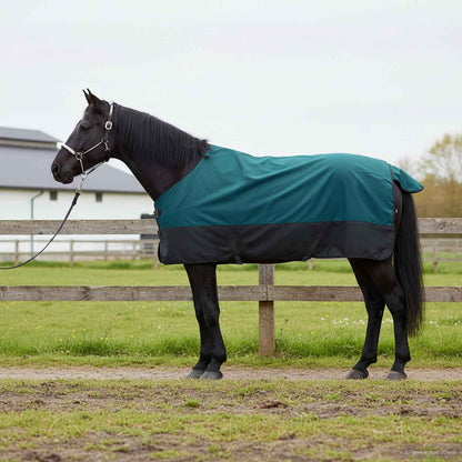 Paardendeken Donkergroen en Zwart 75 cm Polyester