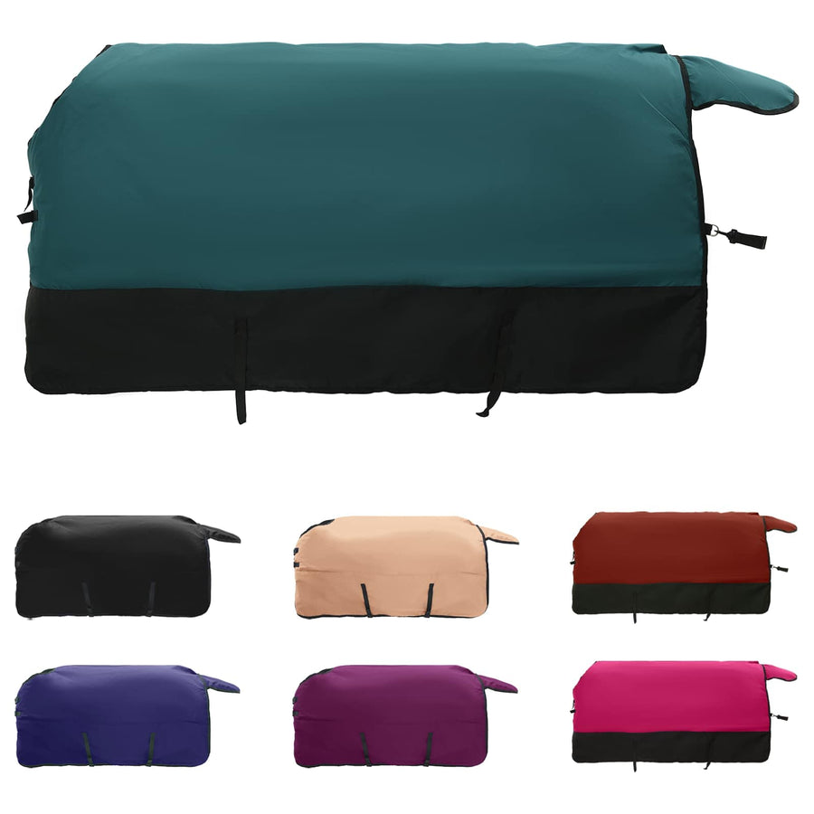 Paardendeken Donkergroen en Zwart 95 cm Polyester