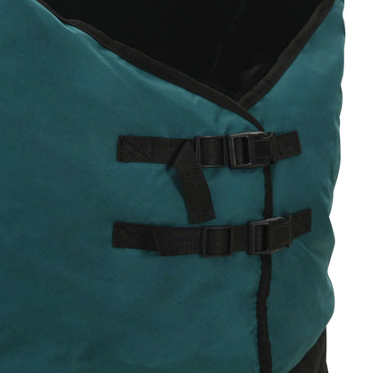 Paardendeken Donkergroen en Zwart 115 cm Polyester