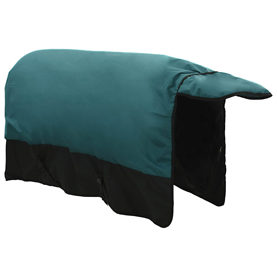 Paardendeken Donkergroen en Zwart 125 cm Polyester