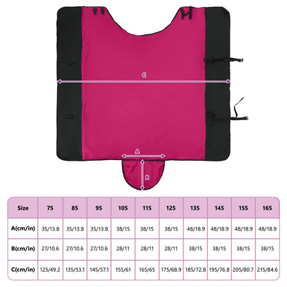 Paardendeken Roze en Zwart 155 cm Polyester