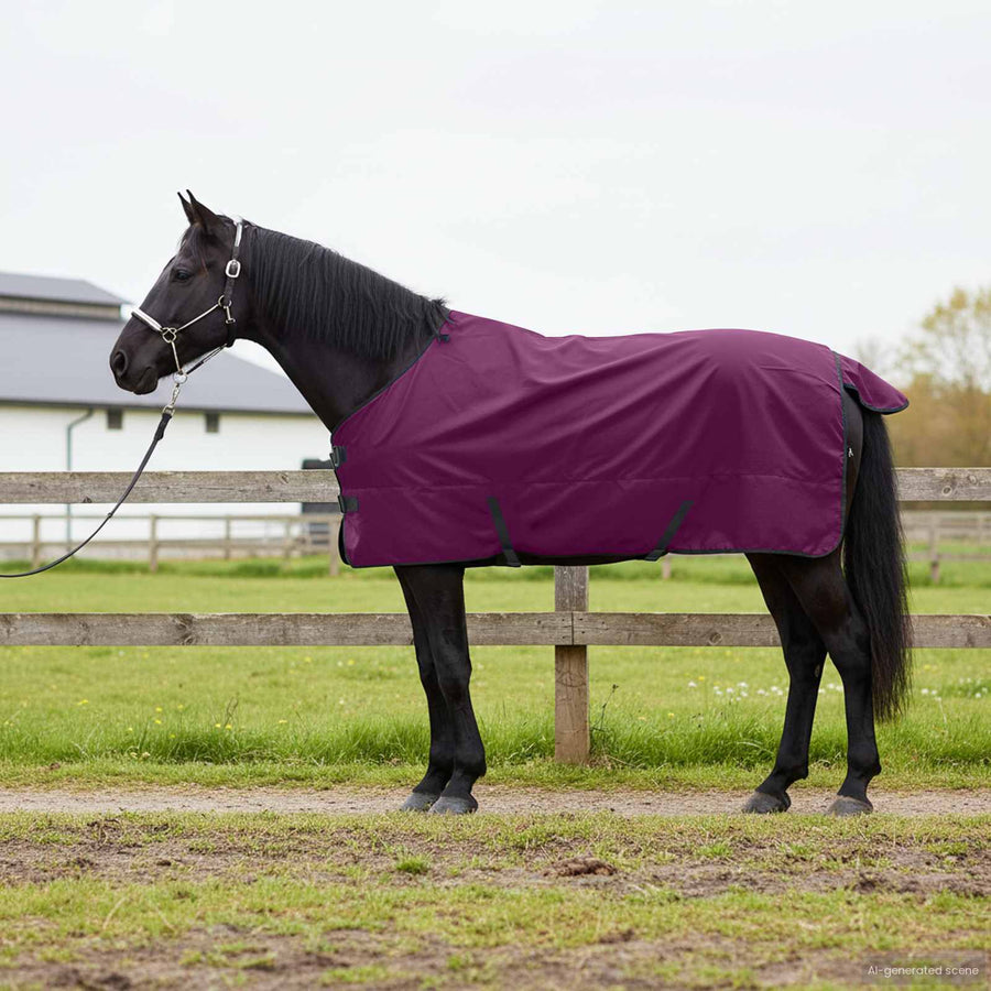 Paardendeken Donkergroen en Zwart 85 cm Polyester