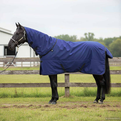 Paardendeken Donkergroen en Zwart 145 cm Polyester
