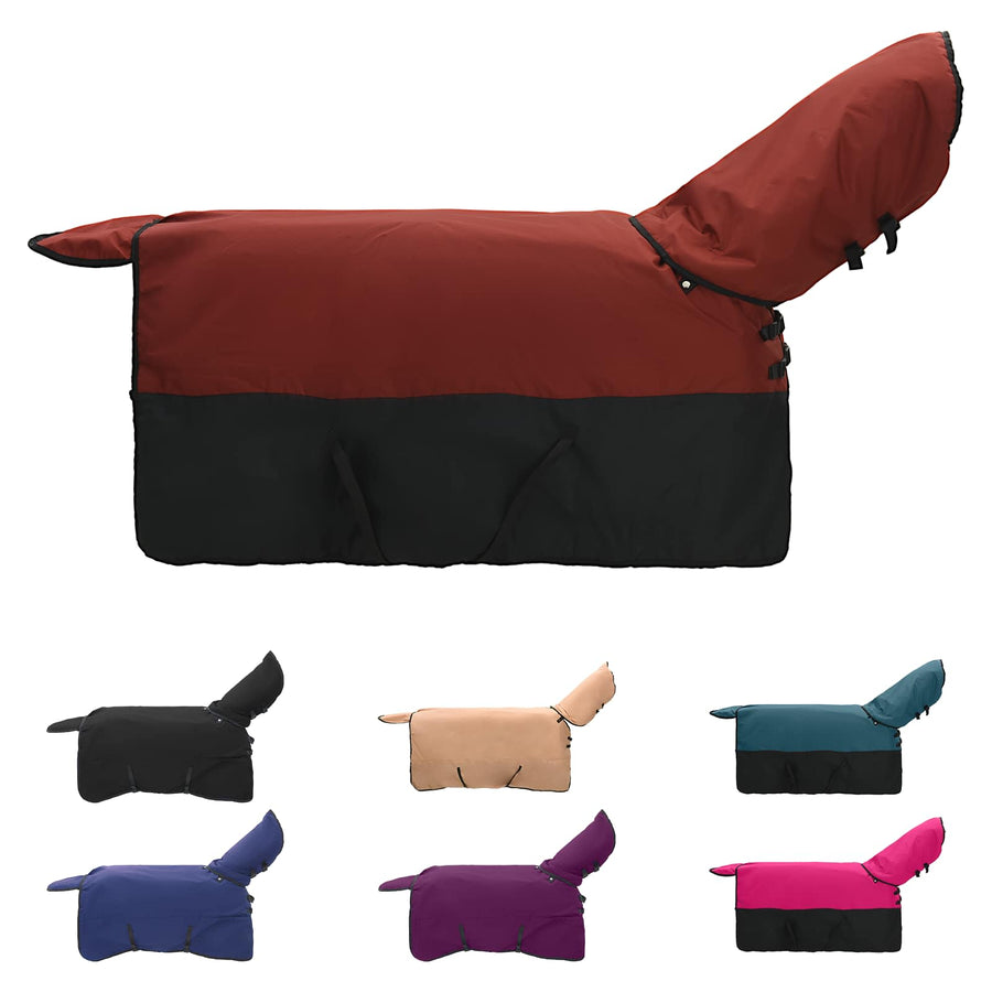 Paardendeken Donkergroen en Zwart 95 cm Polyester