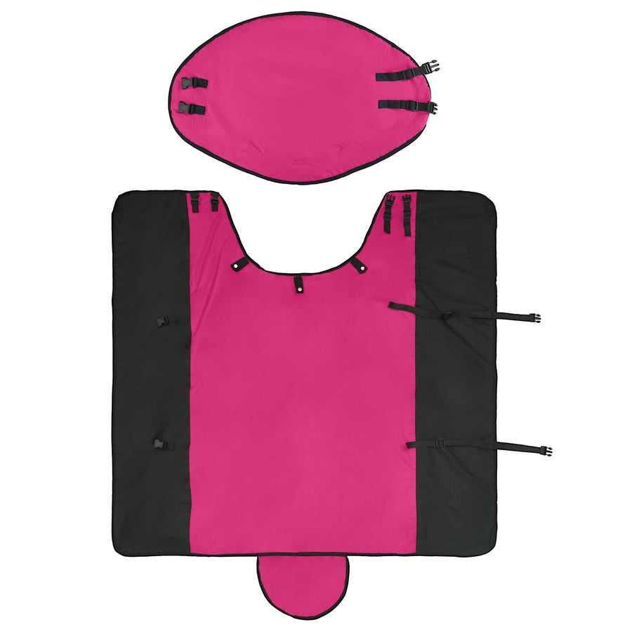 Paardendeken Roze en Zwart 105 cm Polyester