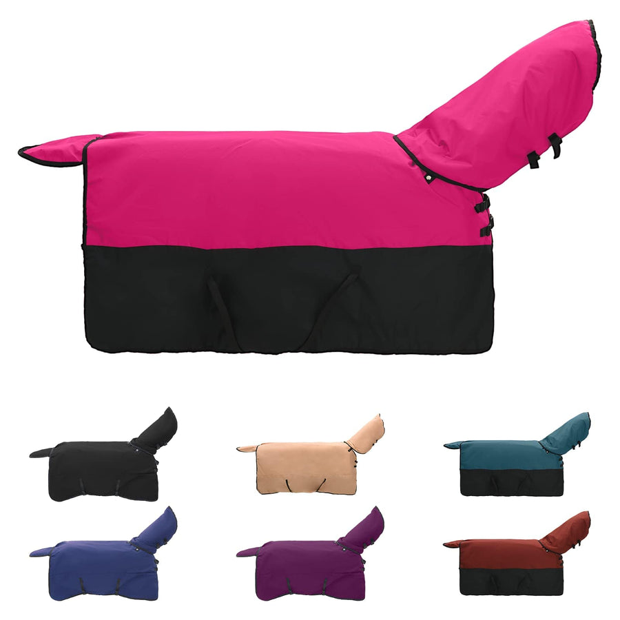 Paardendeken Roze en Zwart 115 cm Polyester