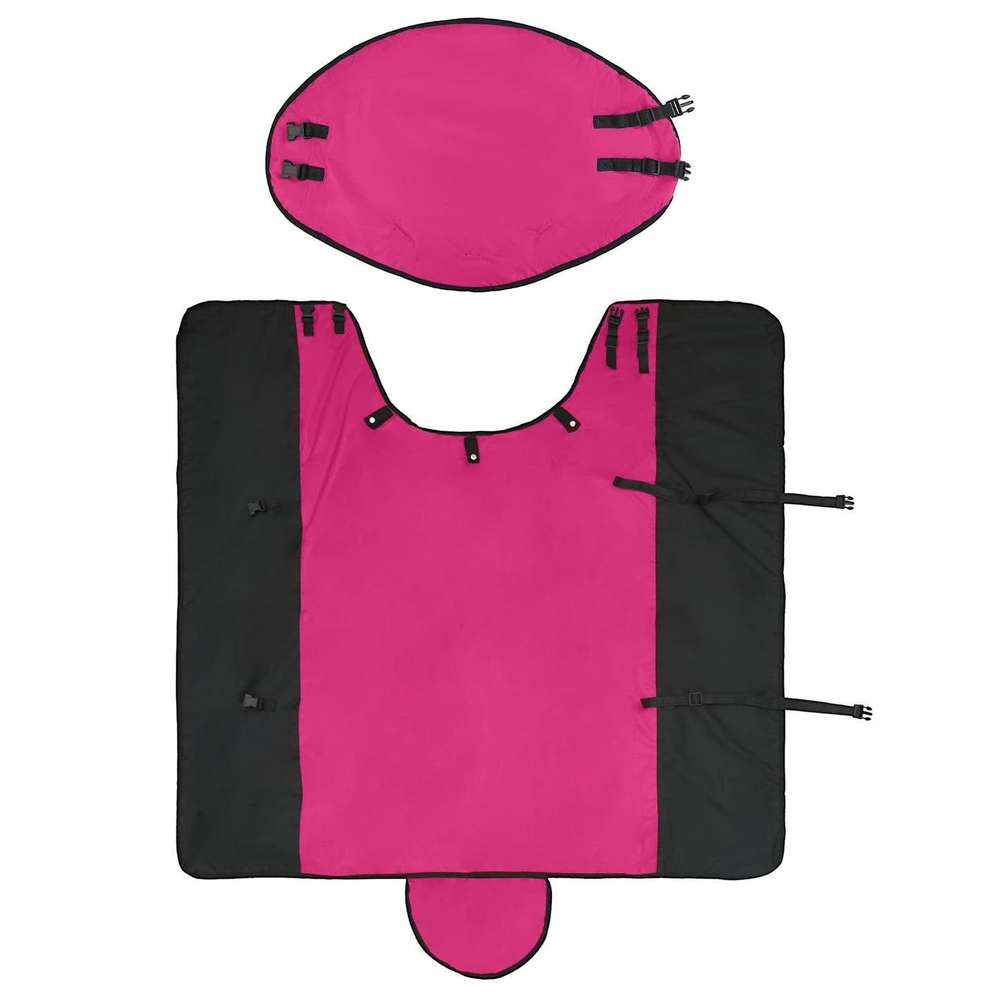 Paardendeken Roze en Zwart 135 cm Polyester