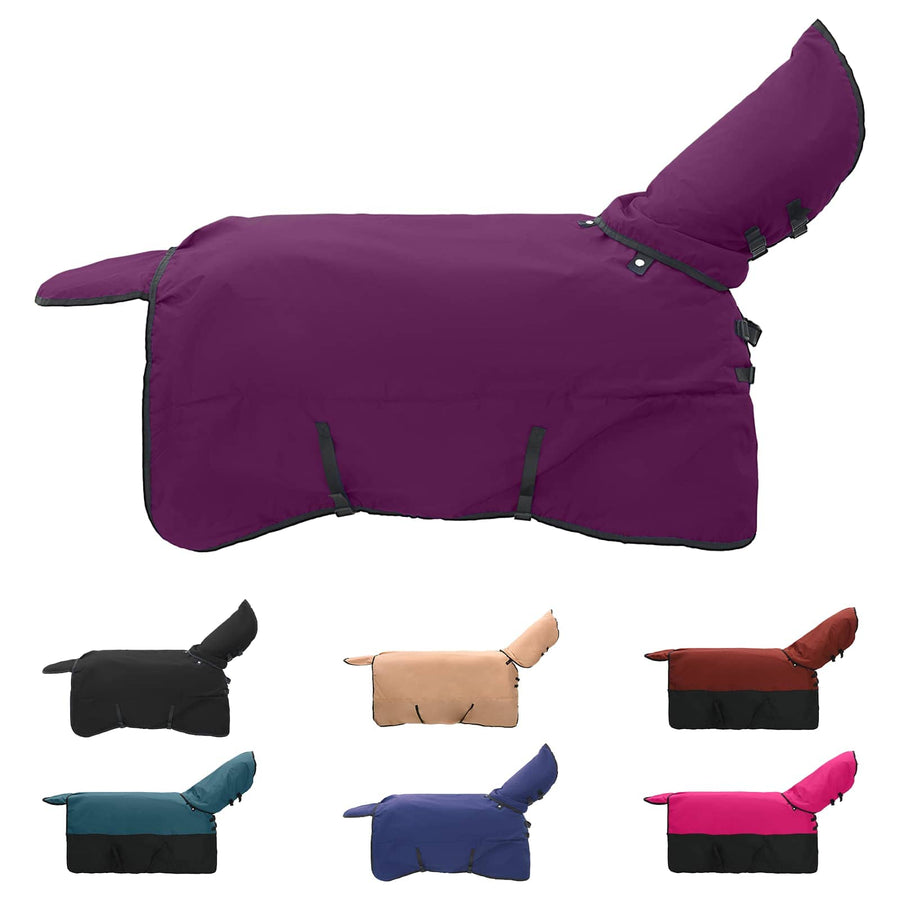 Paardendeken Donkergroen en Zwart 115 cm Polyester