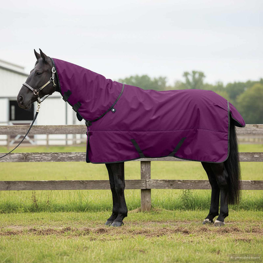 Paardendeken Donkergroen en Zwart 125 cm Polyester