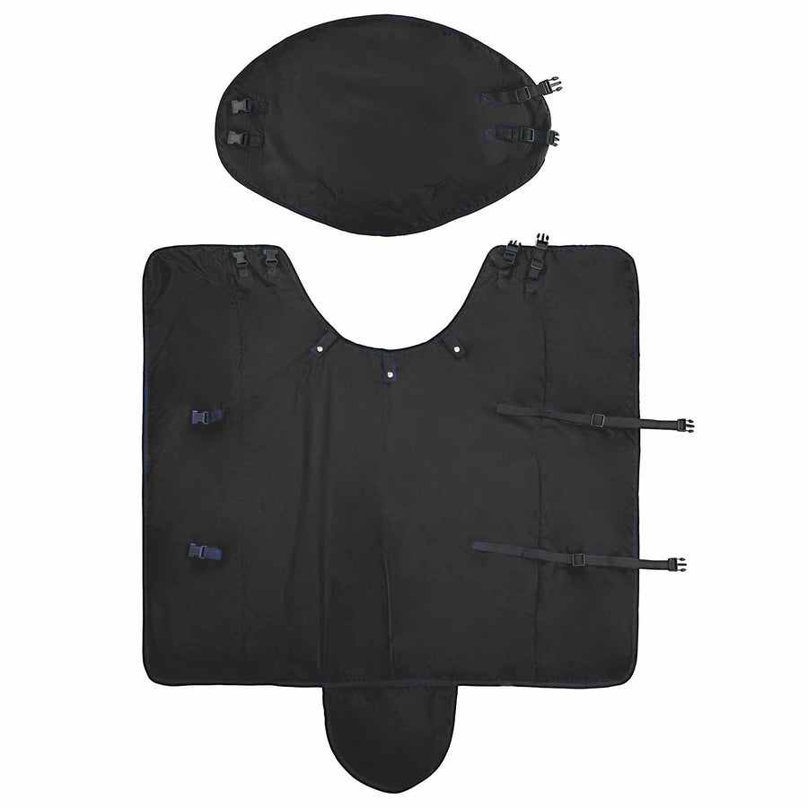 Paardendeken Donkergroen en Zwart 155 cm Polyester