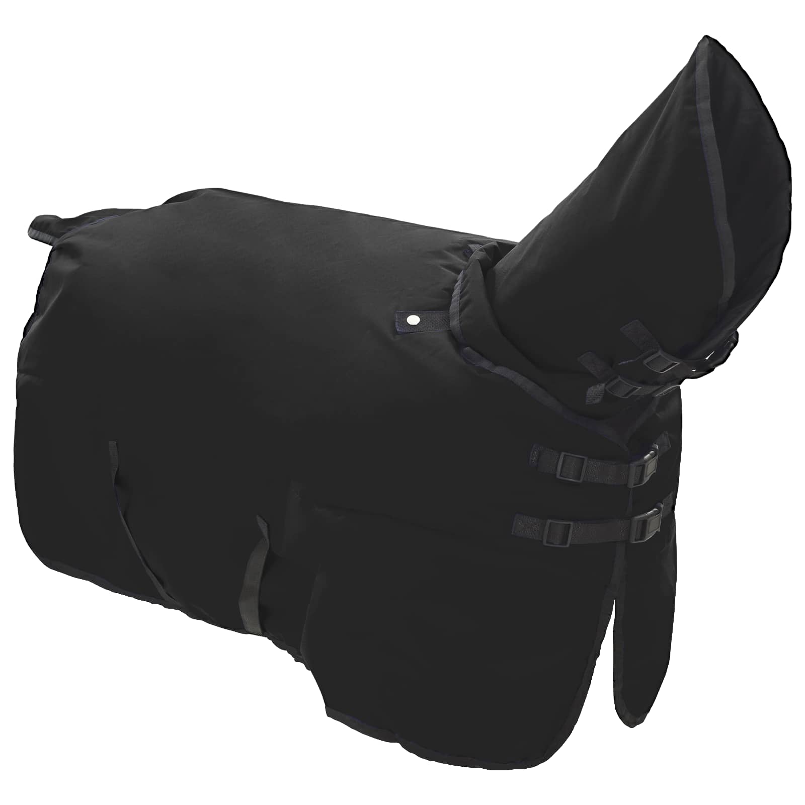 Paardendeken Donkergroen en Zwart 165 cm Polyester