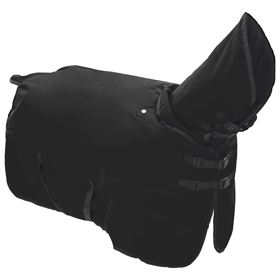 Paardendeken Donkergroen en Zwart 165 cm Polyester