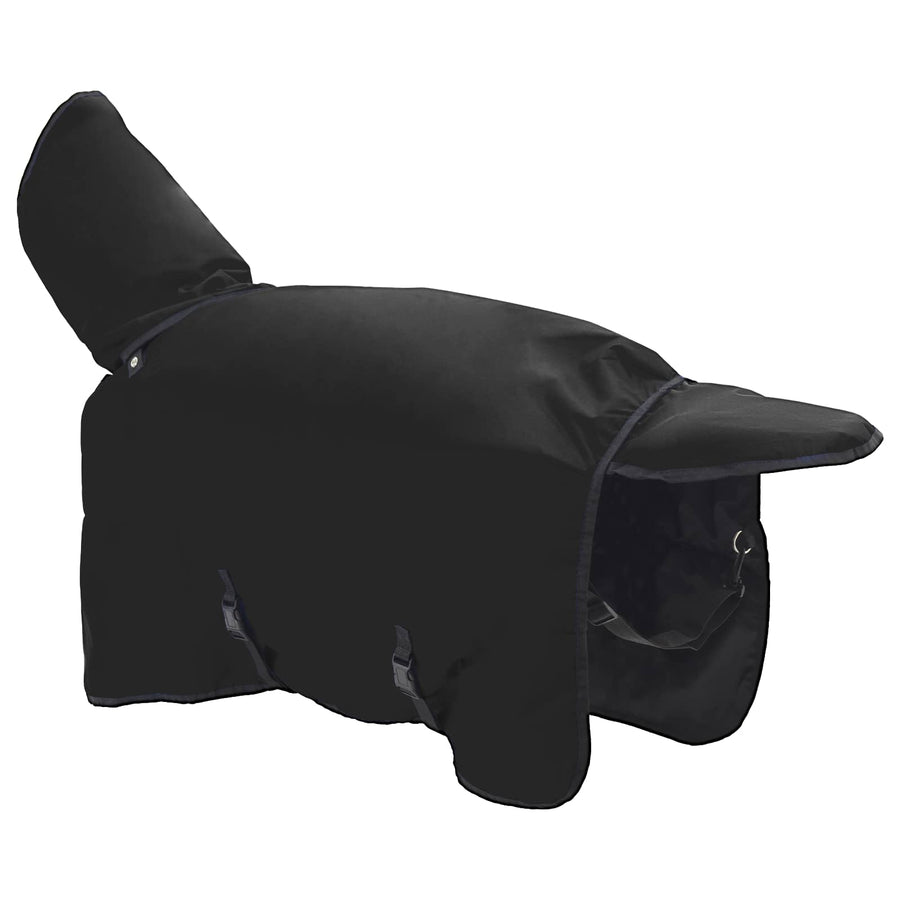 Paardendeken Donkergroen en Zwart 165 cm Polyester