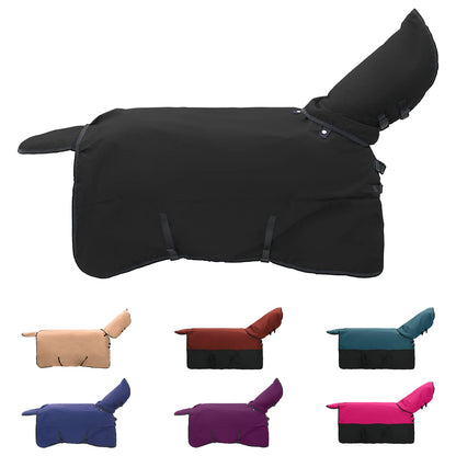 Paardendeken Donkergroen en Zwart 165 cm Polyester