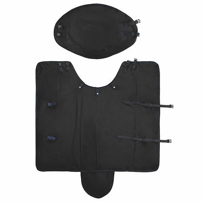 Paardendeken Donkergroen en Zwart 165 cm Polyester