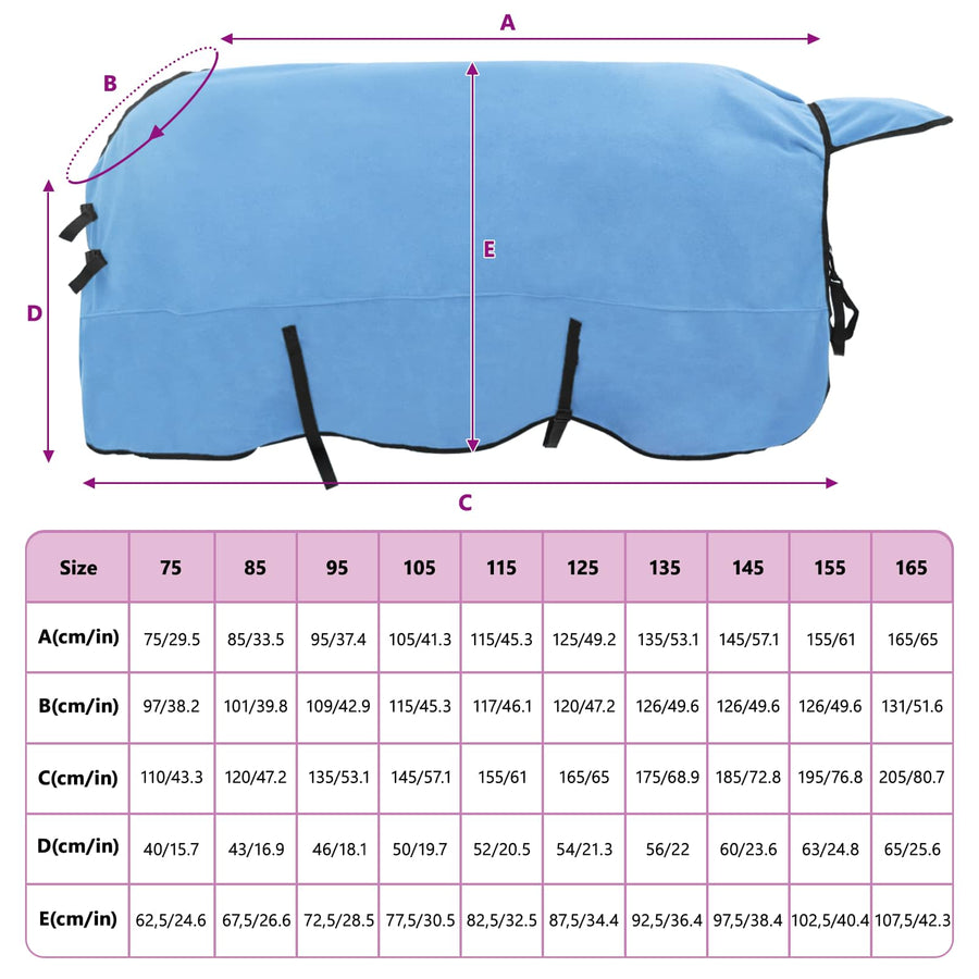 Paardendeken Volledige Aqua Polyester