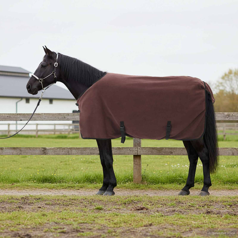 Paardendeken Volledig Donkerbruin Polyester