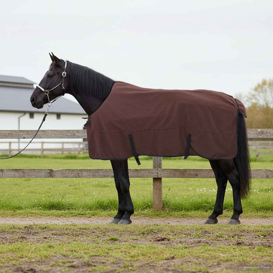 Paardendeken Volledig Donkerbruin Polyester