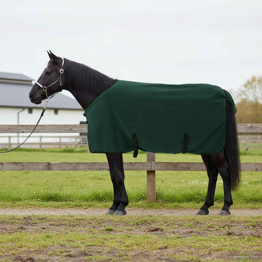 Paardendeken Volledig Donkergroen Polyester