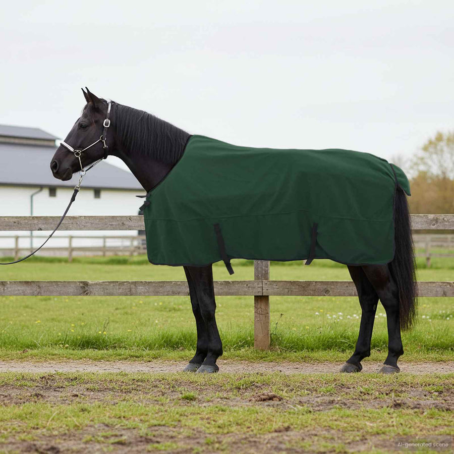 Paardendeken Volledig Donkergroen Polyester