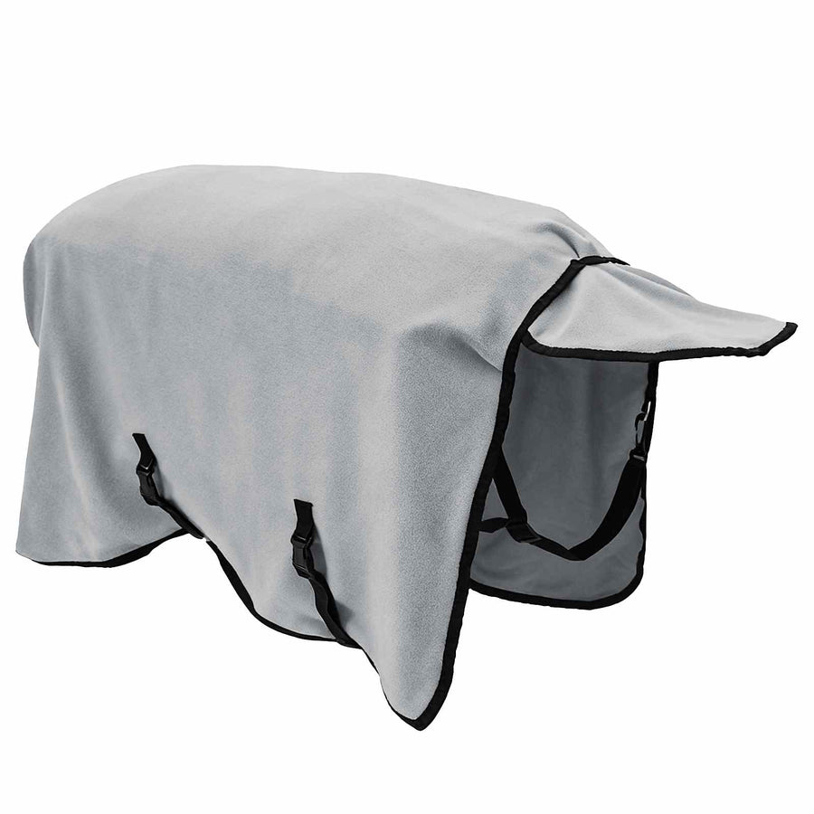Paardendeken Volledig Lichtgrijs en Roze Polyester