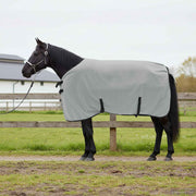 Paardendeken lichtgrijs roze polyester