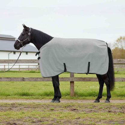 Paardendeken Volledig Lichtgrijs en Roze Polyester