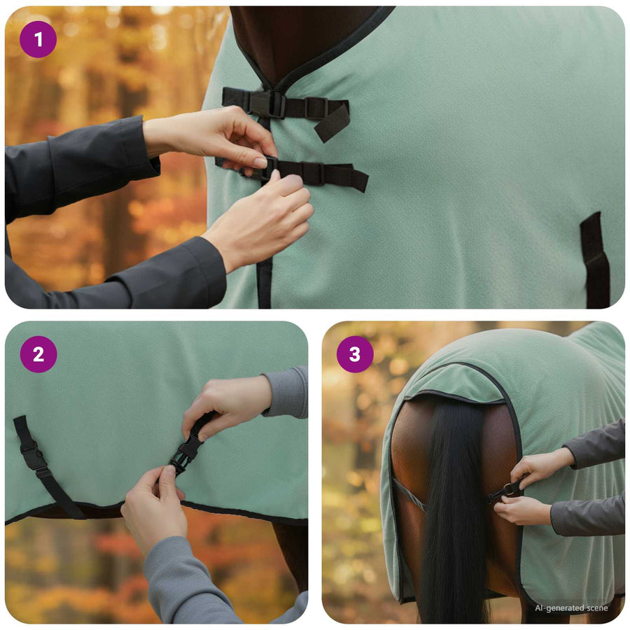 Paardendeken Speciale Groen Polyester