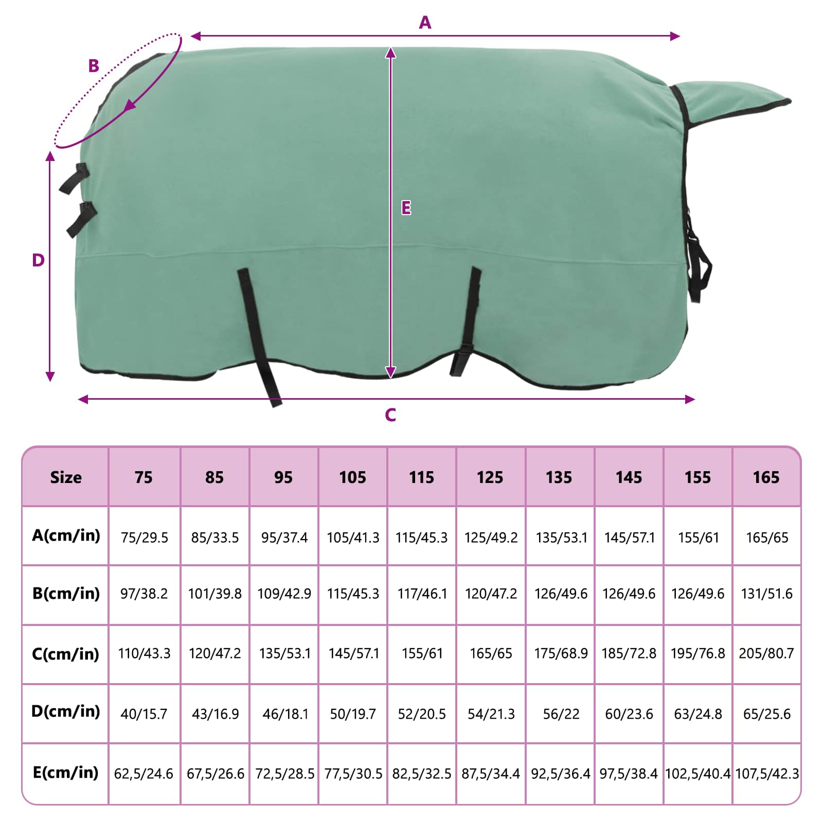 Paardendeken Speciale Groen Polyester