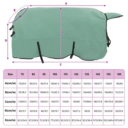 Paardendeken Speciale Groen Polyester