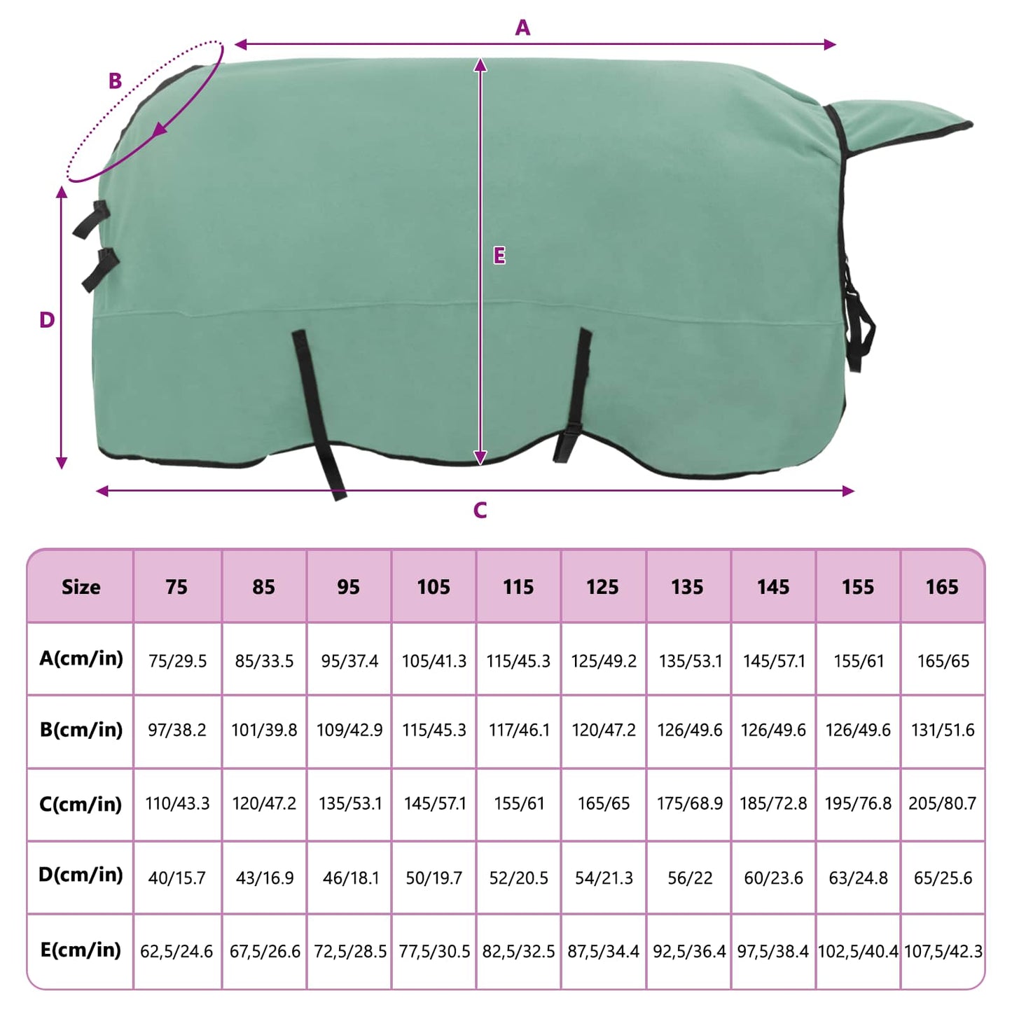 Paardendeken Speciale Groen Polyester