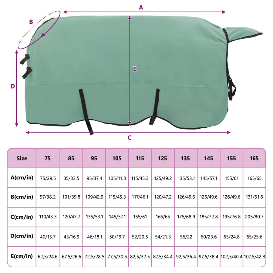 Paardendeken Speciale Groen Polyester