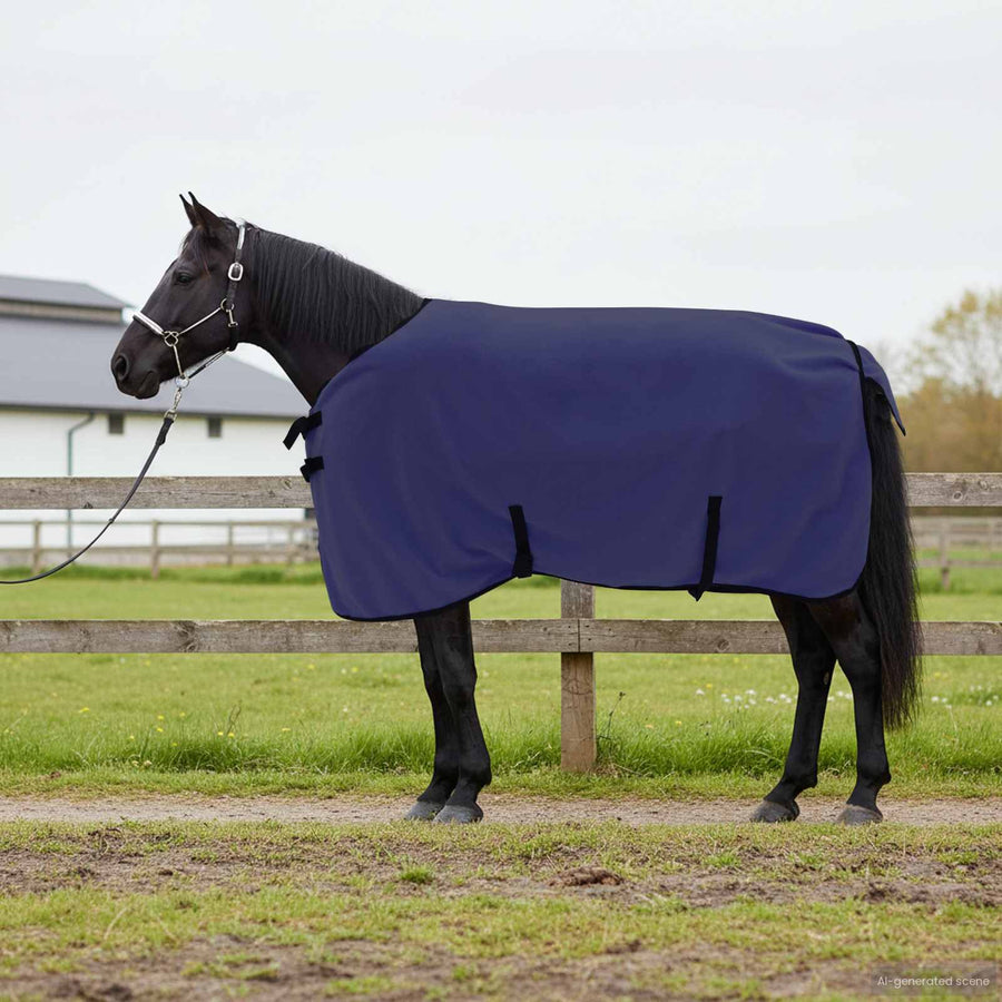 Paardendeken Marineblauw Polyester