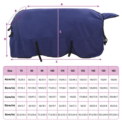 Paardendeken Marineblauw Polyester