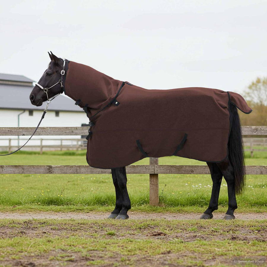 Paardendeken Volledig Donkerbruin Polyester
