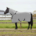 Paardendeken lichtgrijs roze polyester