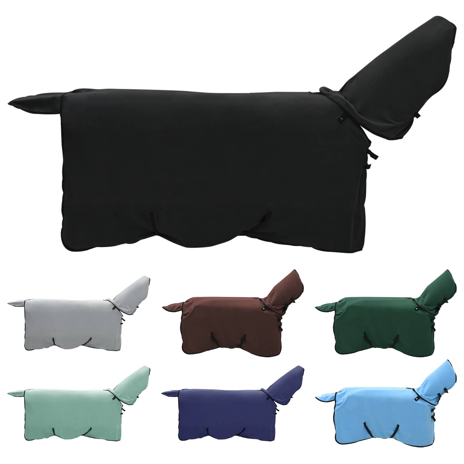 Paardendeken Zwart Polyester
