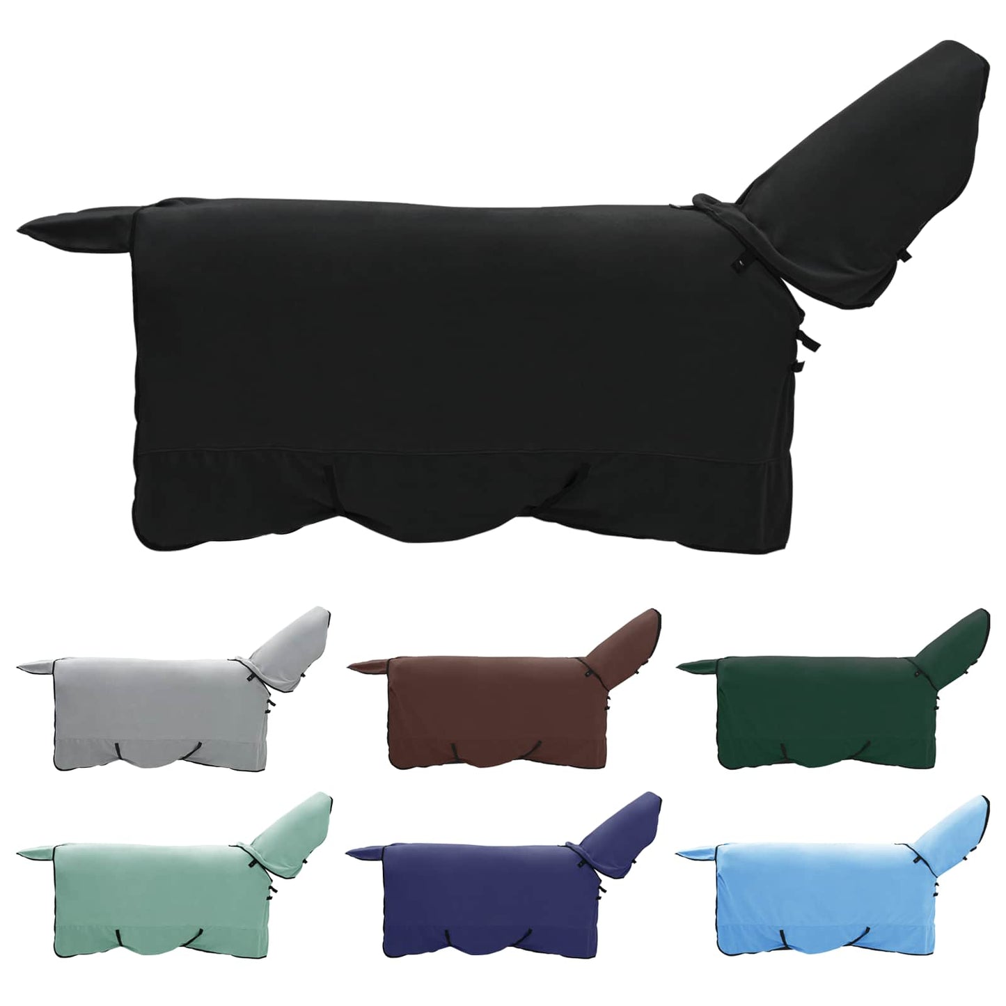 Paardendeken Zwart Polyester