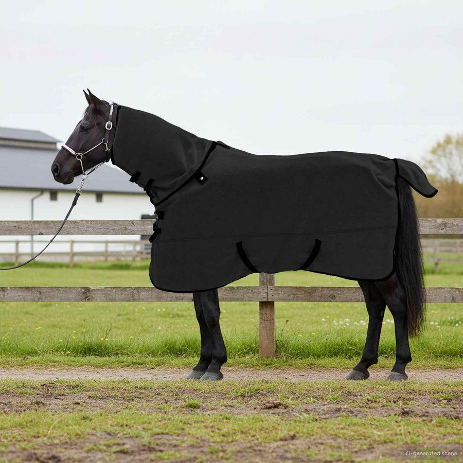 Paardendeken Zwart Polyester