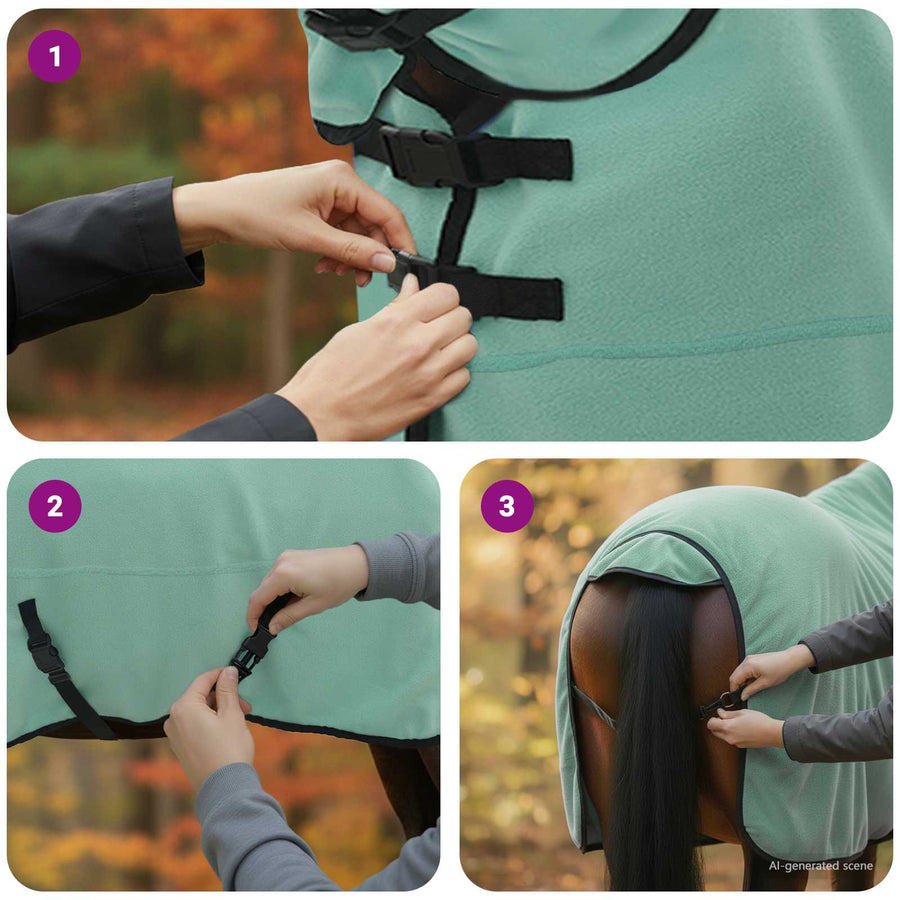 Paardendeken Speciale Groen Polyester