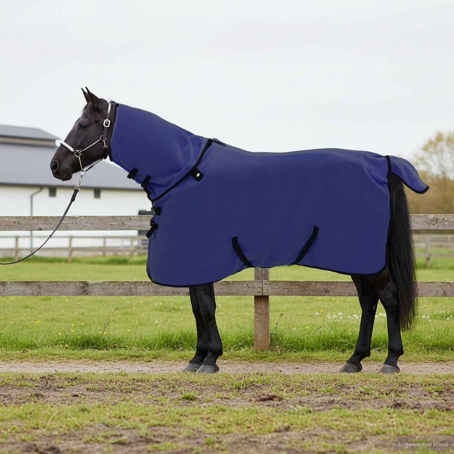 Paardendeken Marineblauw Polyester