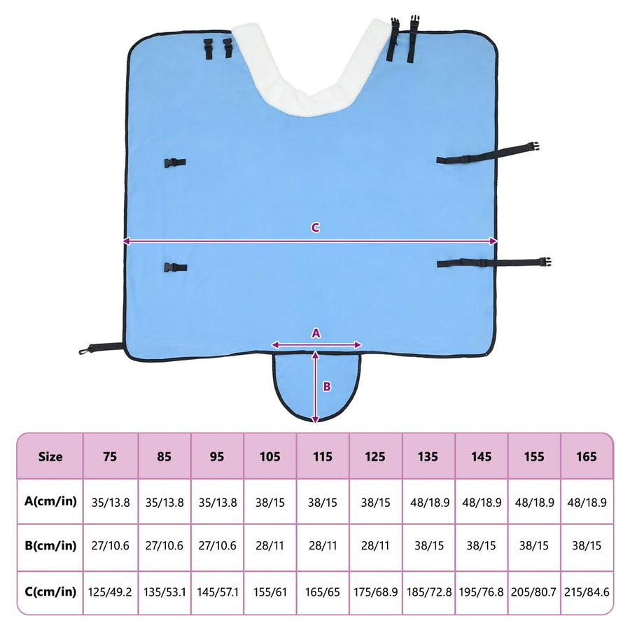 Paardendeken Volledige Aqua 75 cm Polar fleece