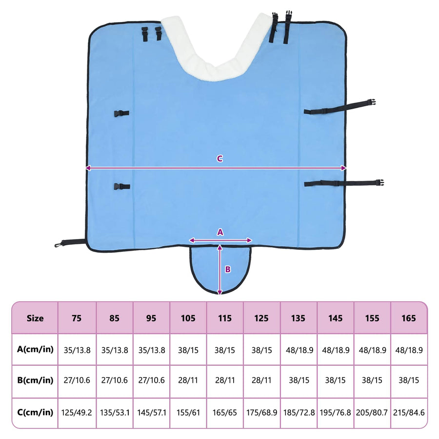 Paardendeken Volledige Aqua 125 cm Polar fleece